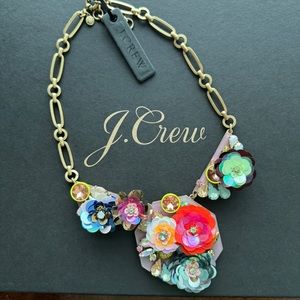 J. Crew Blooming Sequin Paillette brûlée necklace